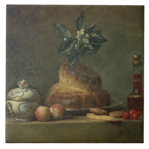 Azulejo De Cerâmica O bolo frito ou a sobremesa, 1763 (óleo em canvas