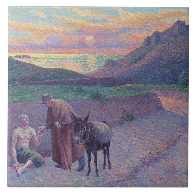 Azulejo De Cerâmica O Bom Samaritano (Frente)