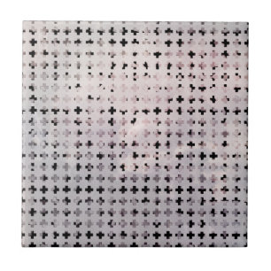 Azulejo De Cerâmica O branco preto do Grunge desvaneceu-se teste