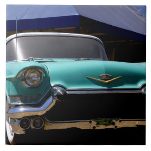 Azulejo De Cerâmica O Cadillac conversível verde de Elvis Presley em