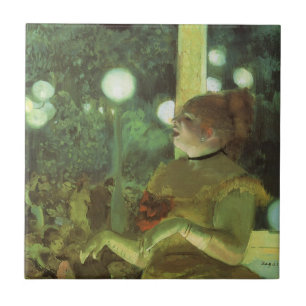 Azulejo De Cerâmica O Café Concerto por Edgar Degas, Arte Fino Vintage