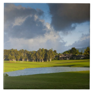 Azulejo De Cerâmica O campo de golfe Makai em Princeville