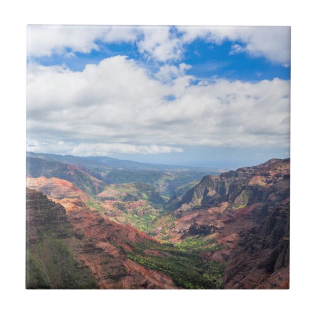 Azulejo De Cerâmica O Cânion Waimea (Frente)
