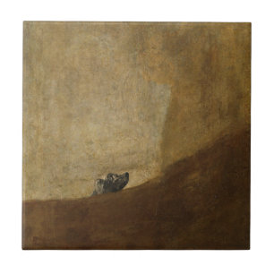 Azulejo De Cerâmica O Cão por Francisco Goya