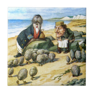 Azulejo De Cerâmica O carpinteiro e a morsa no país das maravilhas