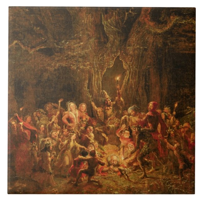 Azulejo De Cerâmica O carvalho de Herne "das esposas alegres de (Frente)