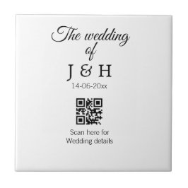 Azulejo De Cerâmica O casamento de adicionar nome do casal Detalhes da