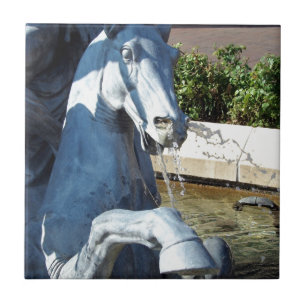 Azulejo De Cerâmica O Cavalo de Netuno, Detalhe da Fonte de Plaza
