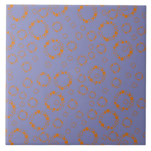 Azulejo De Cerâmica o círculo roxo alaranjado feminino esquadra o