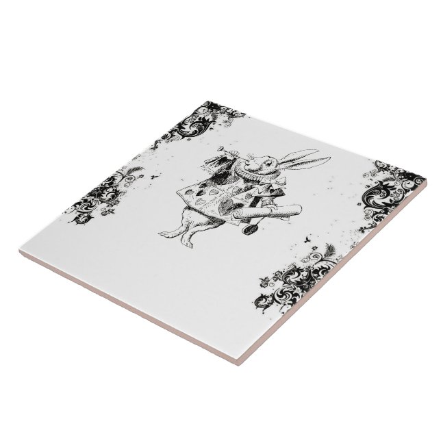 Azulejo De Cerâmica O coelho da rainha - coleção dos redemoinhos de (Lateral)