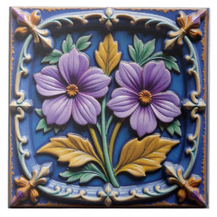 Azulejo De Cerâmica O Companheiro de uma Violeta
