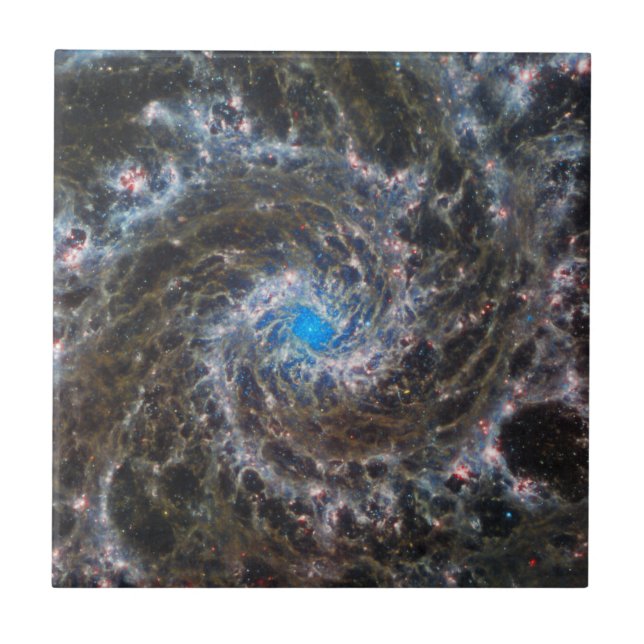 Azulejo De Cerâmica O Coração Do Messier 74 (Frente)