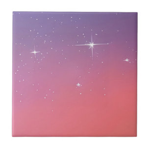 Azulejo De Cerâmica O Crepúsculo sunset é cor-de-rosa, cor-de-rosa, co
