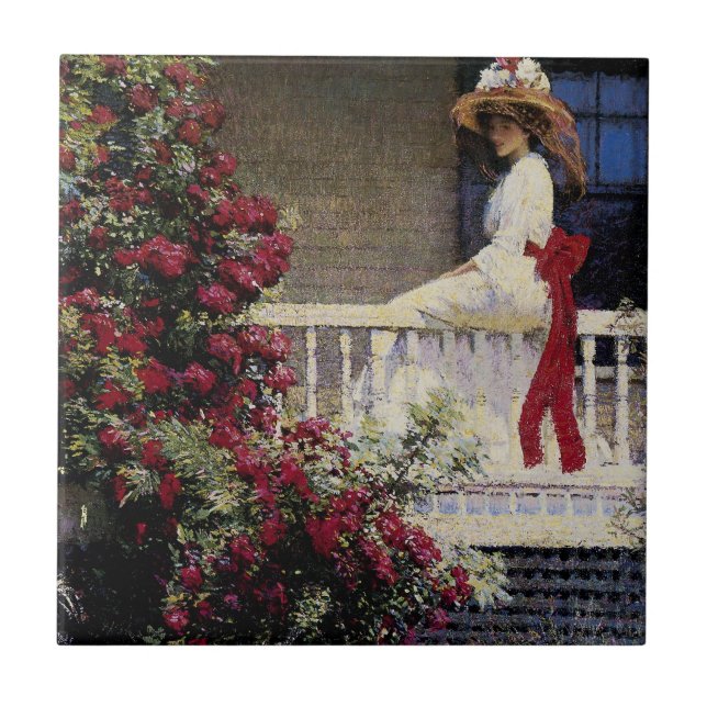 Azulejo De Cerâmica O Crimson Rambler (Frente)