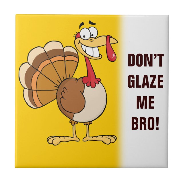 Azulejo De Cerâmica O Desejo Final de Ação de Graças de uma Turquia co (Frente)