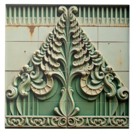 Azulejo De Cerâmica O Dossel Veridian