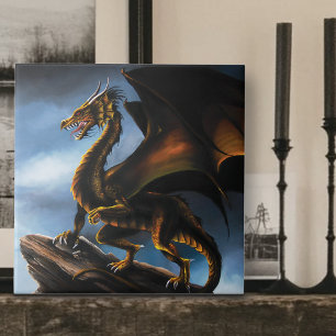 Azulejo De Cerâmica O Dragão de Pesquisa