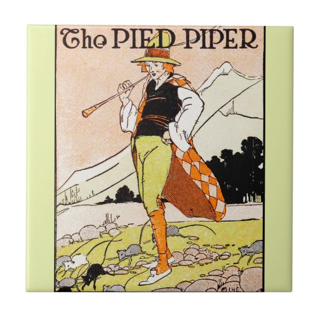 Azulejo De Cerâmica O Enfermeiro Infantil de Piper Pied (Frente)