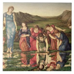 Azulejo De Cerâmica O espelho de Venus, 1870-76 (óleo em canvas)