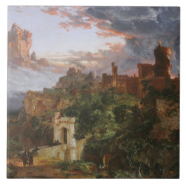 Azulejo De Cerâmica O Espírito da Guerra (Batalha num Castelo Medieval