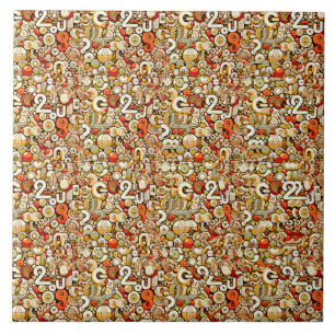 Azulejo De Cerâmica O ESTEREOGRAMA DA LETRA G 4,25x4,25, 6x6 polegadas