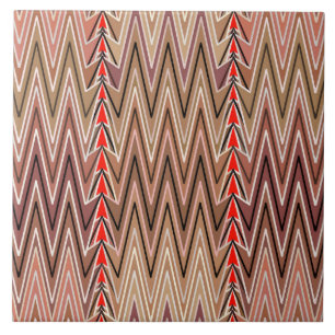 Azulejo De Cerâmica O étnico Chevron Damask, Taupe Tan e Beige