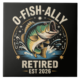 Azulejo De Cerâmica O-Fish-Ally Aposentado em 2026 Pescador de Pesca