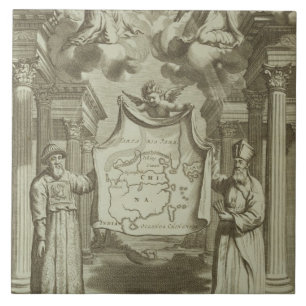 Azulejo De Cerâmica O Frontispiece a "China ilustrou" por Athanasius