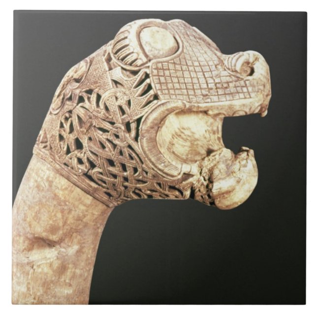 Azulejo De Cerâmica O governante sem poder de Viking Longship, (Frente)