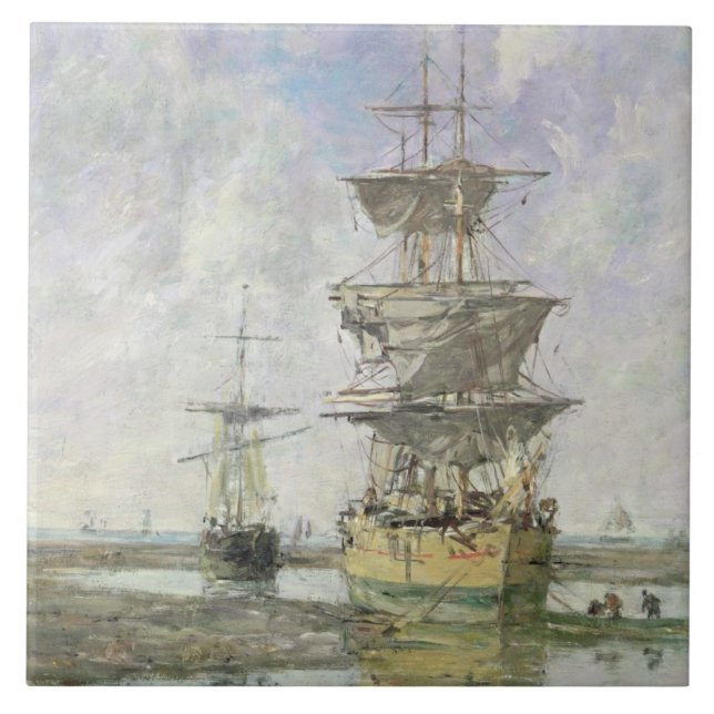 Azulejo De Cerâmica O grande navio, 1879 (óleo em canvas) (Frente)