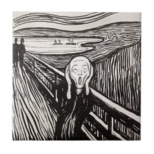 Azulejo De Cerâmica O Gritar de Edward Munch