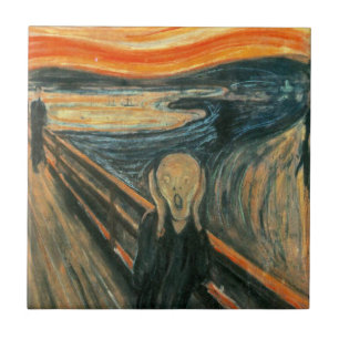 Azulejo De Cerâmica O Gritar Edvard Munch Modern Expressionist Art