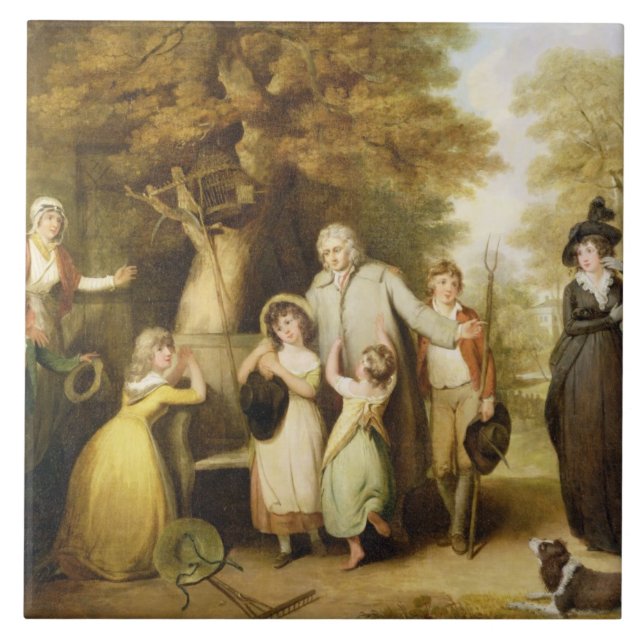 Azulejo De Cerâmica O herdeiro benevolente ou o inquilino restaurado a (Frente)