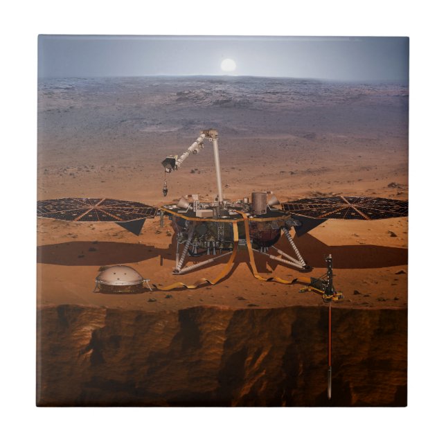 Azulejo De Cerâmica O Insight Lander (Frente)