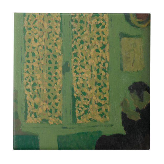 Azulejo De Cerâmica O interior verde (Frente)