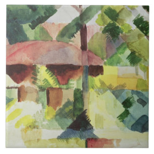 Azulejo De Cerâmica O jardim, 1914 (w/c no papel)