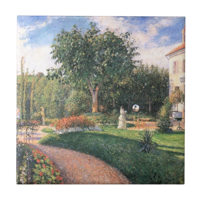 Azulejo De Cerâmica O Jardim de Les Mathurins Camille Pissarro (Frente)