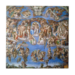 Azulejo De Cerâmica O Juízo Final de Michelangelo