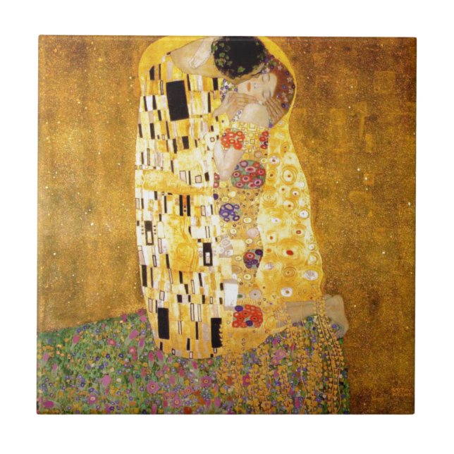 Azulejo De Cerâmica O Kiss Gustav Klimt (Frente)