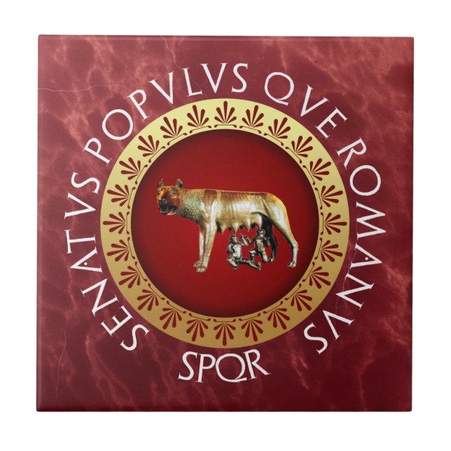 Azulejo De Cerâmica O lobo romano de Capitoline (Frente)