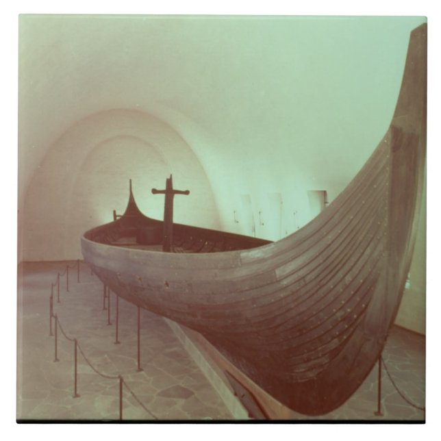 Azulejo De Cerâmica O longship de Gokstad (madeira) (Frente)