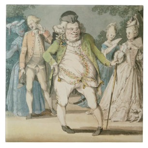 Azulejo De Cerâmica O macarrão, 1774 (w/c no papel)