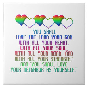 Azulejo De Cerâmica O maior mandamento