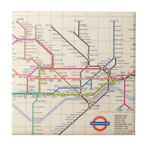 Azulejo De Cerâmica O mapa subterrâneo de Londres