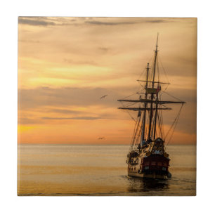 Azulejo De Cerâmica O Mar Calmo - Galeão à Vela