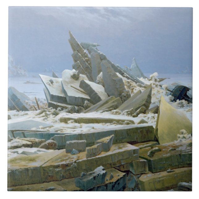 Azulejo De Cerâmica O Mar Polar, 1824 (Frente)