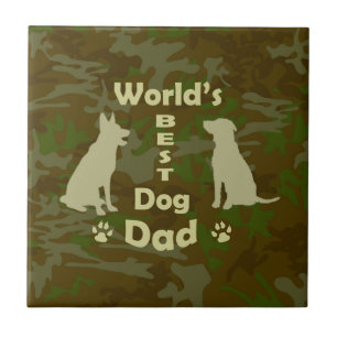 Azulejo De Cerâmica O melhor Pai de cães do mundo
