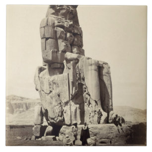 Azulejo De Cerâmica "O Memnon vocal", estátua colossal de Amenhotep I