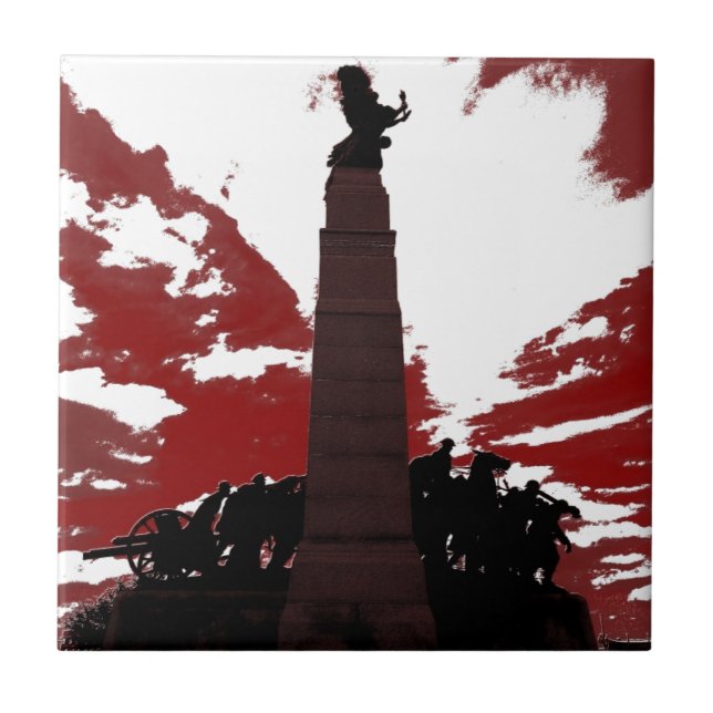 Azulejo De Cerâmica O memorial de guerra nacional (Frente)