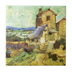 Azulejo De Cerâmica O Moinho Antigo por Vincent van Gogh